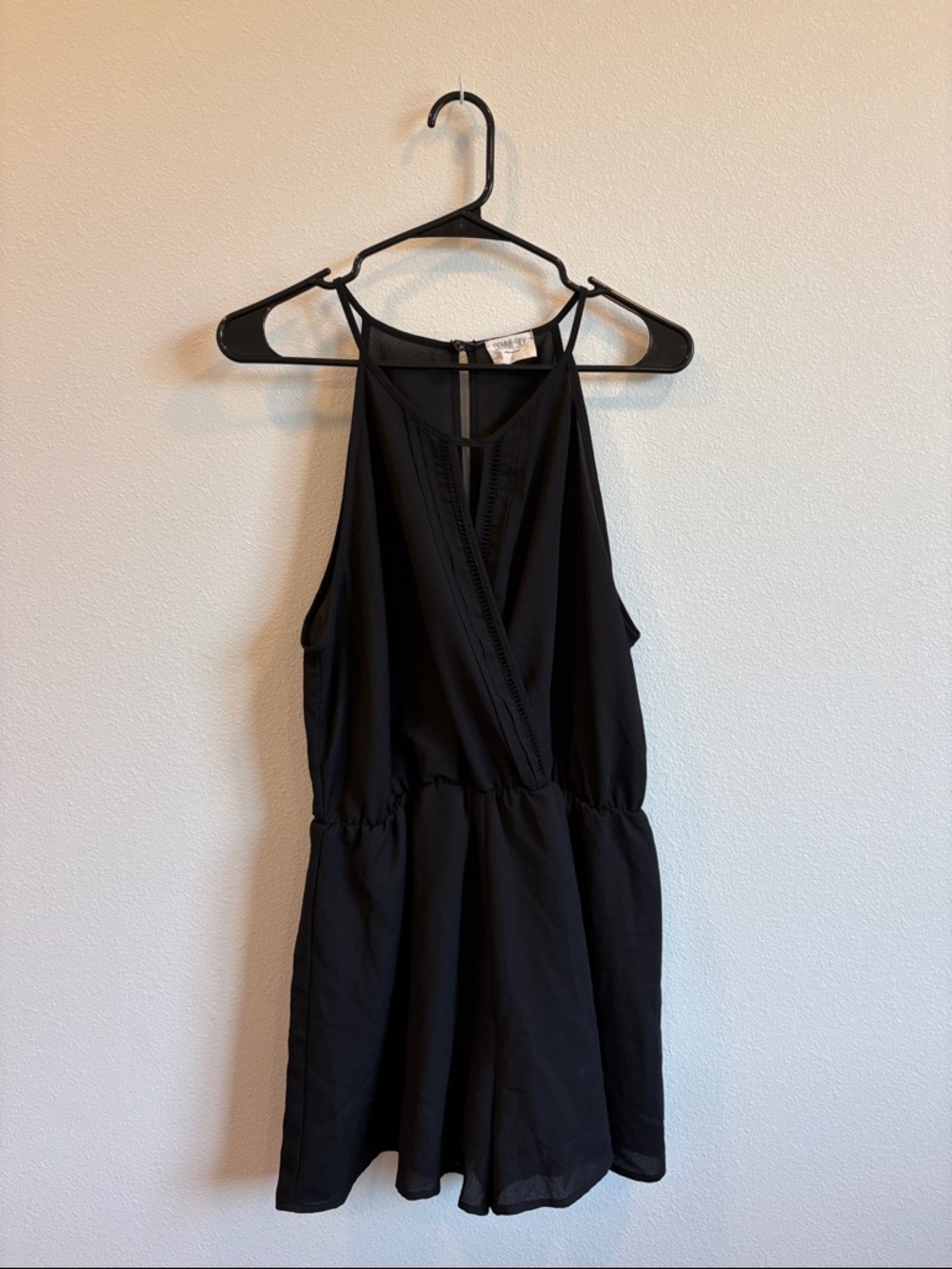 Sienna Sky Black Halter Romper